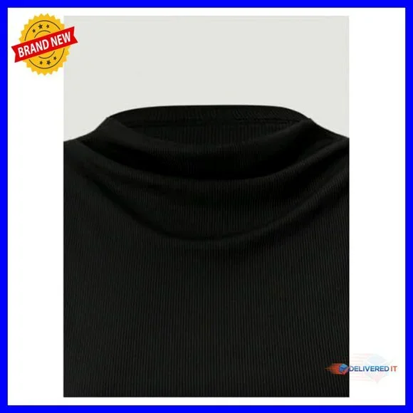 Mock Neck Ribbed Tank Tops 3 Pack Slim Fitted Chic Casual Work Shirts